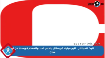 البث المباشر.. تابع مباراة كريستال بالاس ضد نوتنغهام فورست من أي مكان